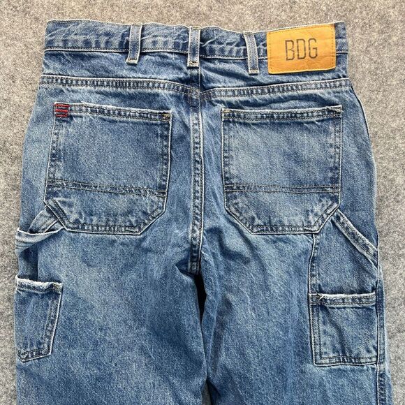 BDG‎ Jeans Women's 25 Carpenter Blue Straight Leg High Rise Denim Jeans Pants - Picture 13 of 14